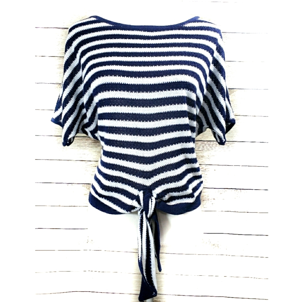 New With Tags! Express Navy & White Striped Top